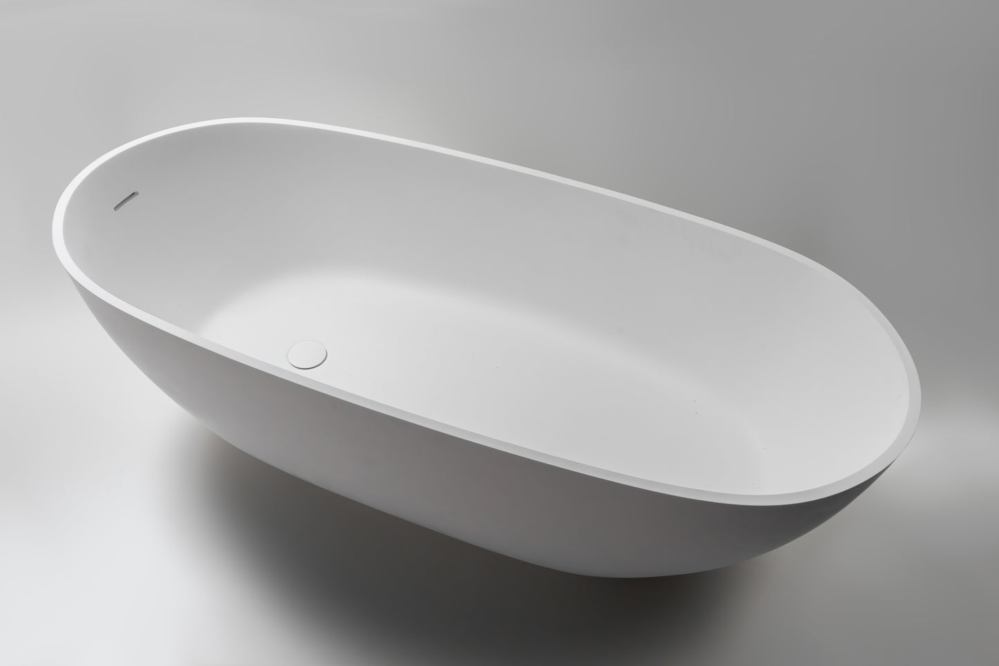 Amalfi Stone Freestanding Bath - Matte White - 1600