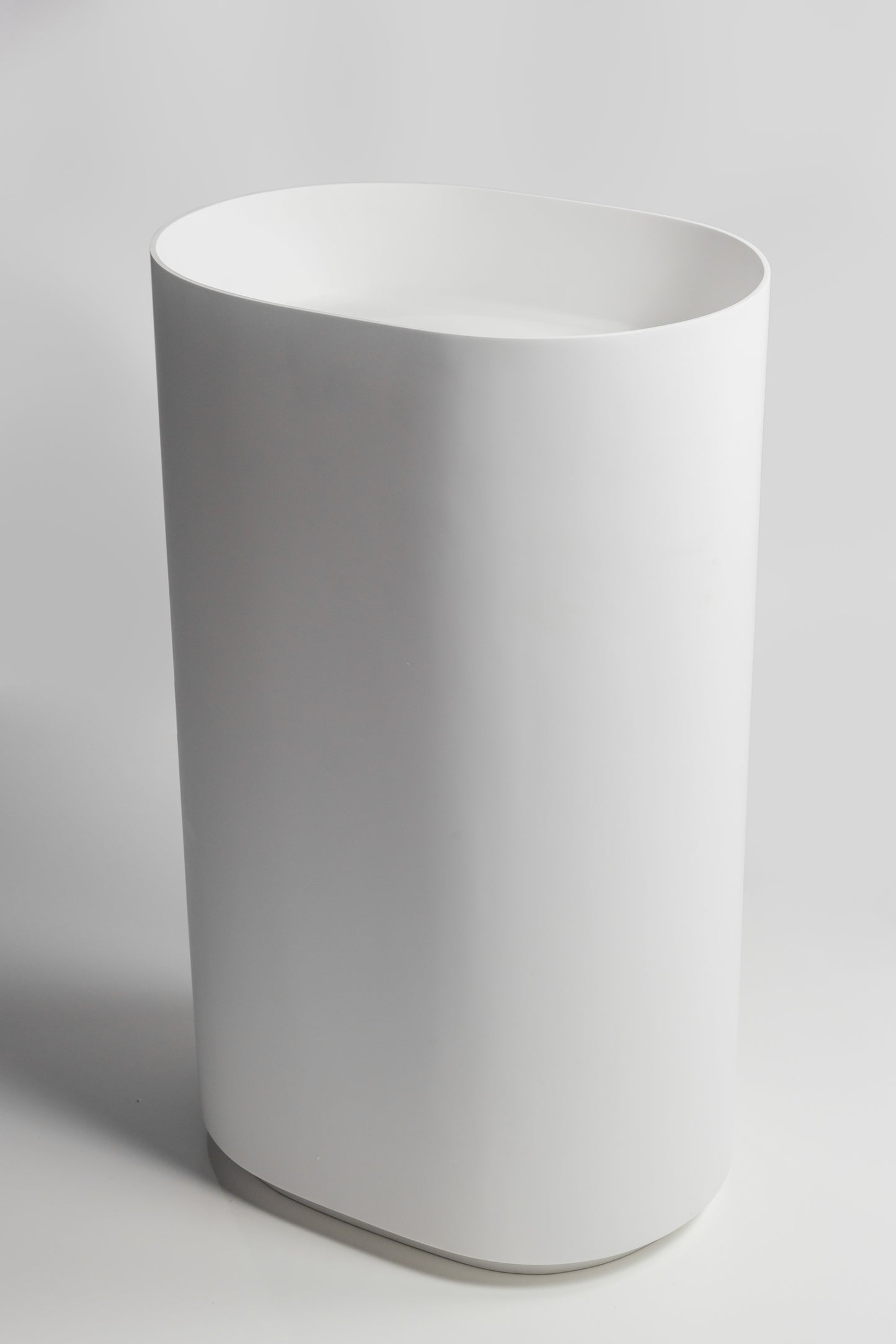 Milan Stone Pedestal Basin - Matte White