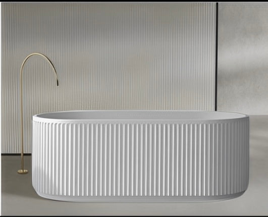 Tremezzo Stone Freestanding Fluted Bath