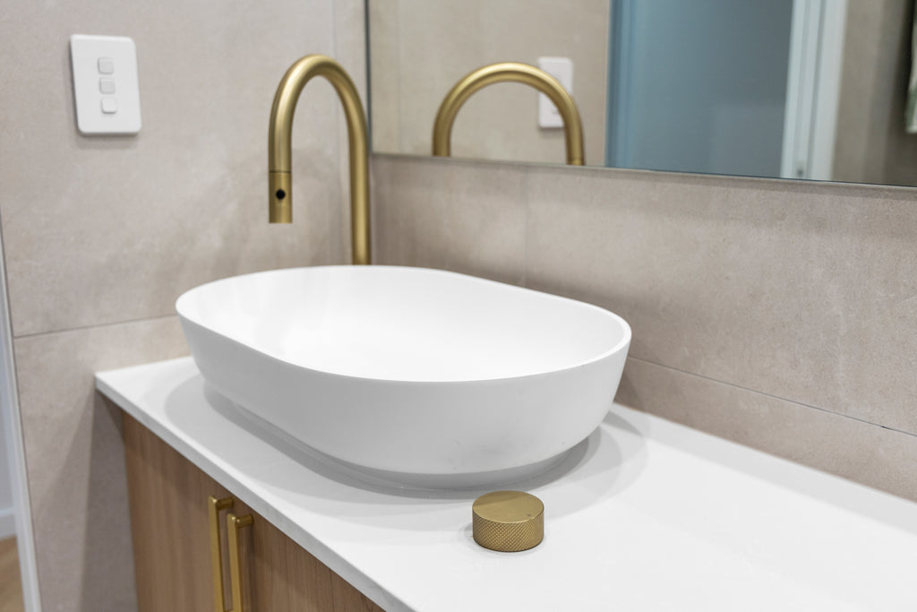 Palermo Stone Top Mount Basin - Matte White