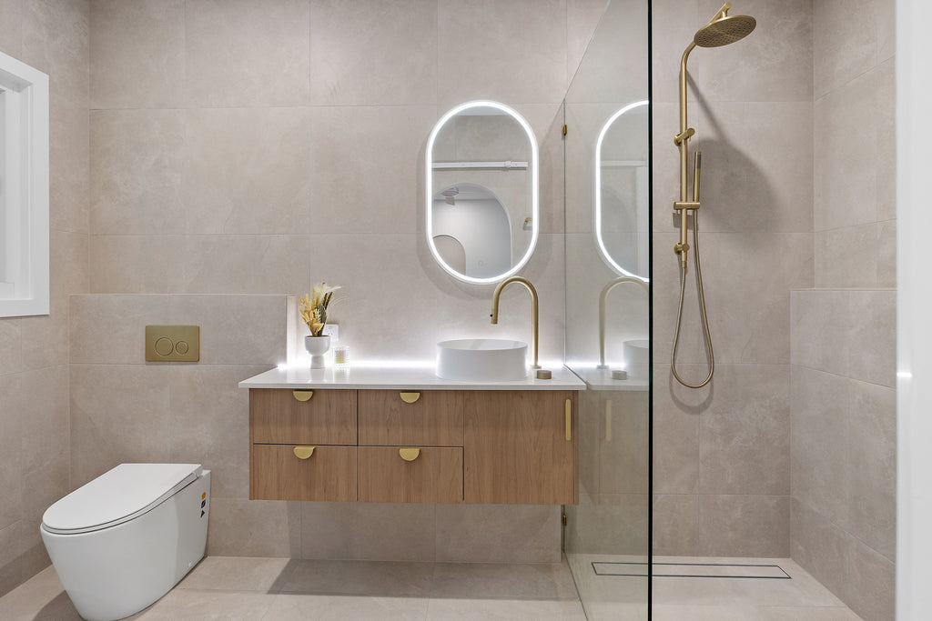 Shower Rail Set with Hand Held Spout