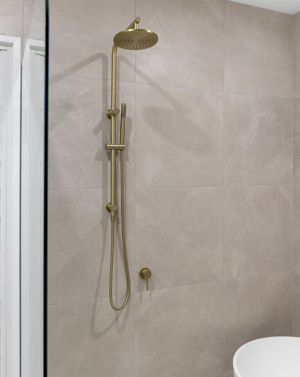 Shower Rail Set with Hand Held Spout