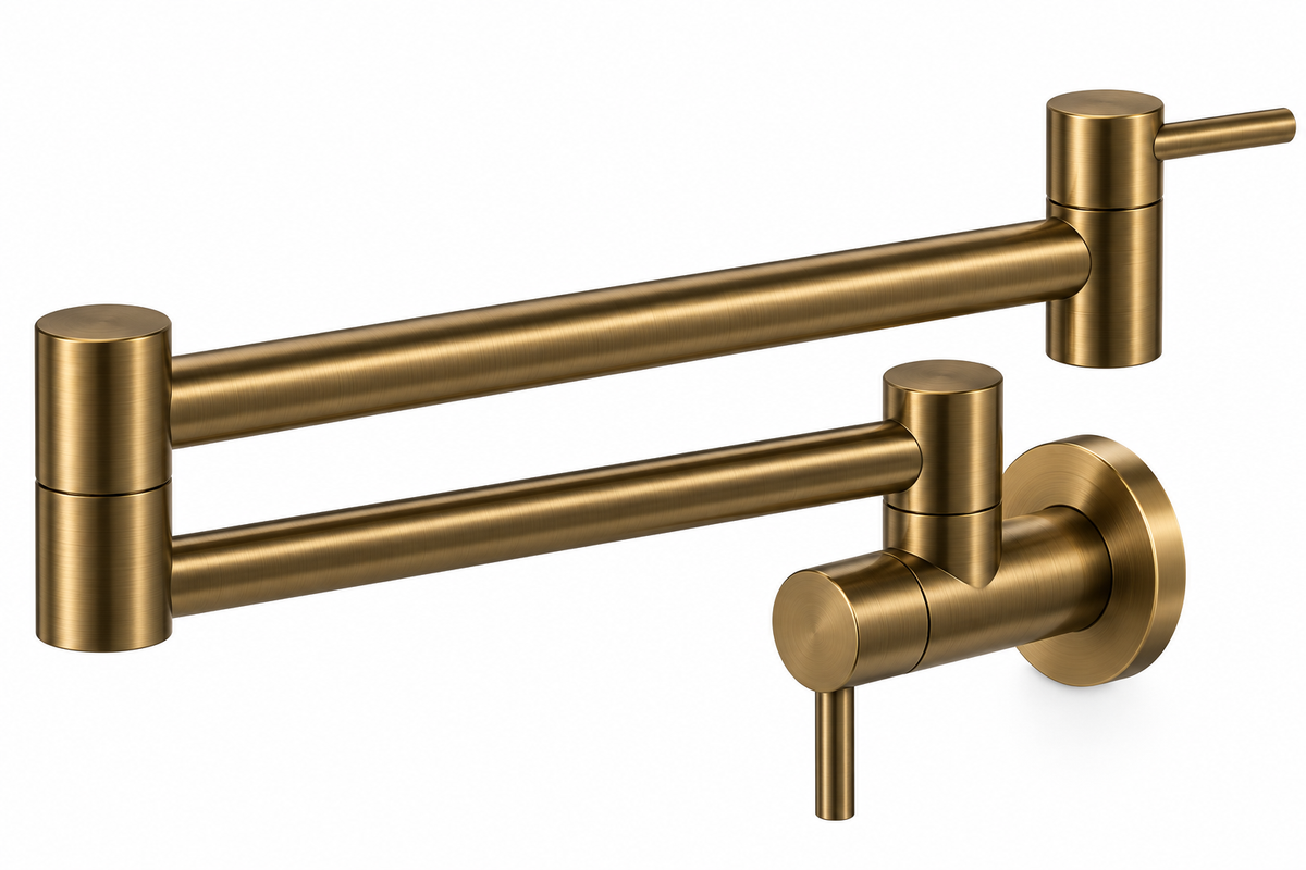 Wall Mounted Pot Filler – Antique Brass