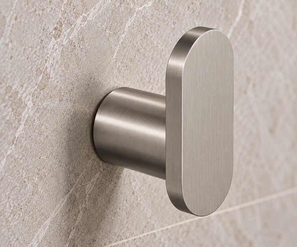 Oval Robe Hook – Brushed Nickel