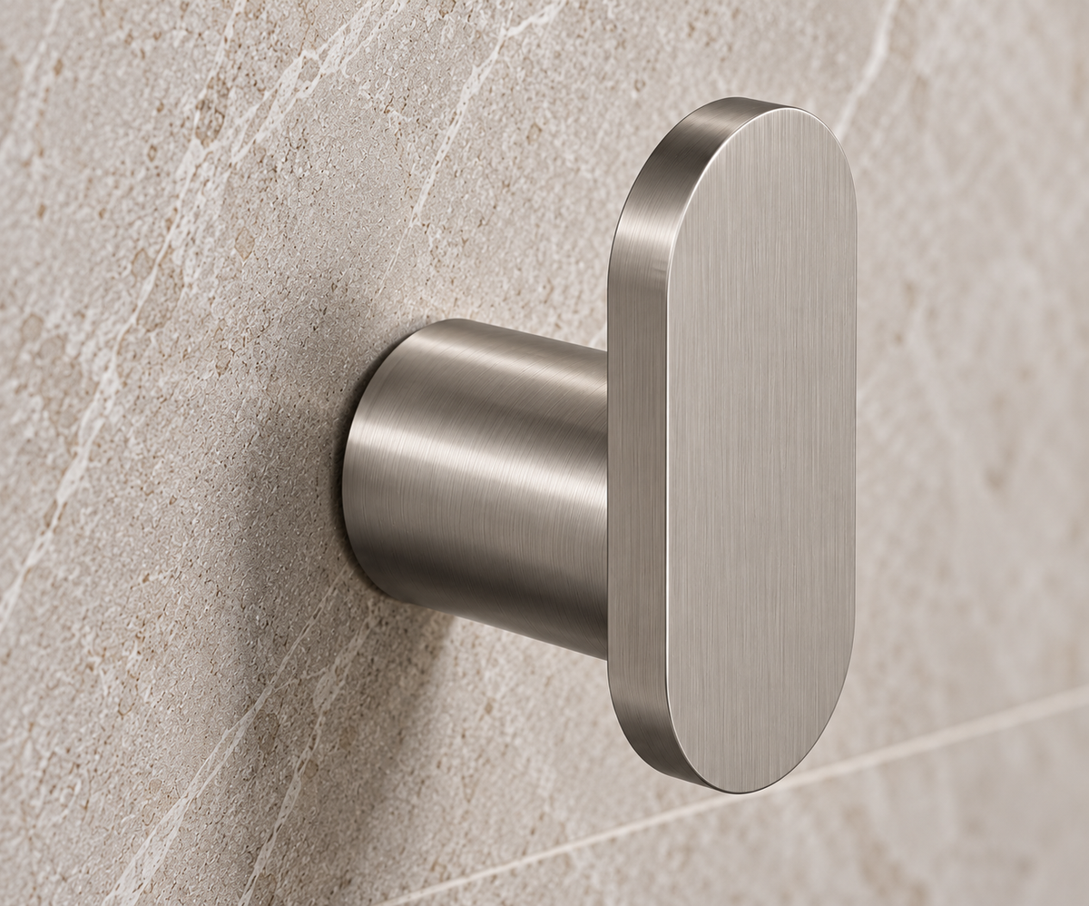Oval Robe Hook – Brushed Nickel
