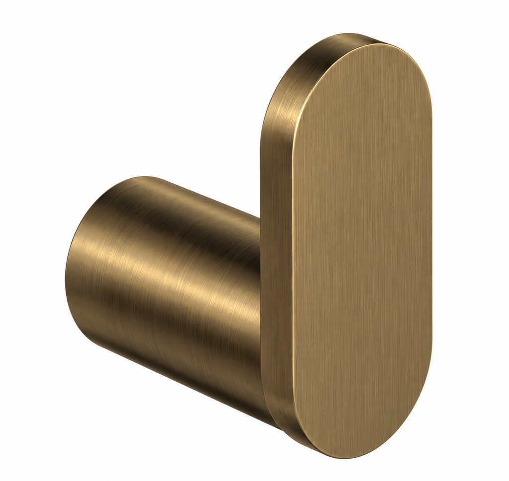 Oval Robe Hook – Antique Brass
