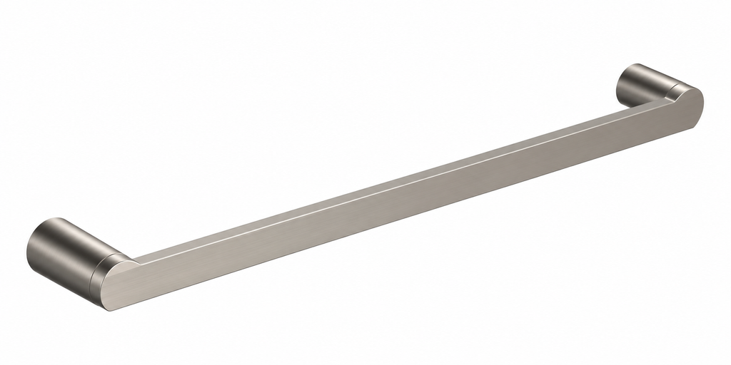 Single Towel Rail 600mm – Brushed Nickel
