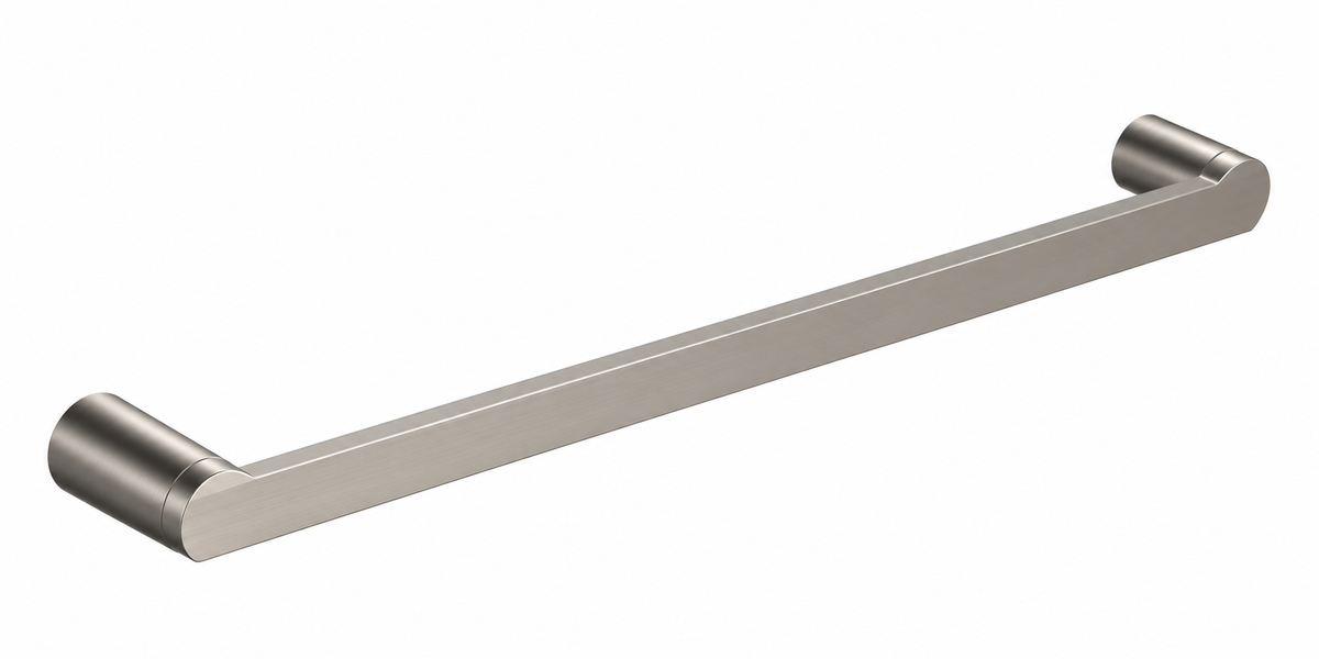 Single Towel Rail 600mm – Brushed Nickel